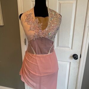 Elegant Pink Custom Lyrical Costume